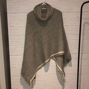 Roots Cowl Neck Poncho Sweater